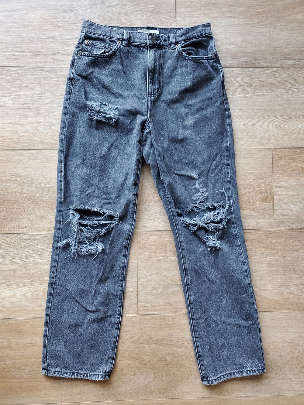 Garage Distressed High Rise Women’s Black Jeans Size 5/27